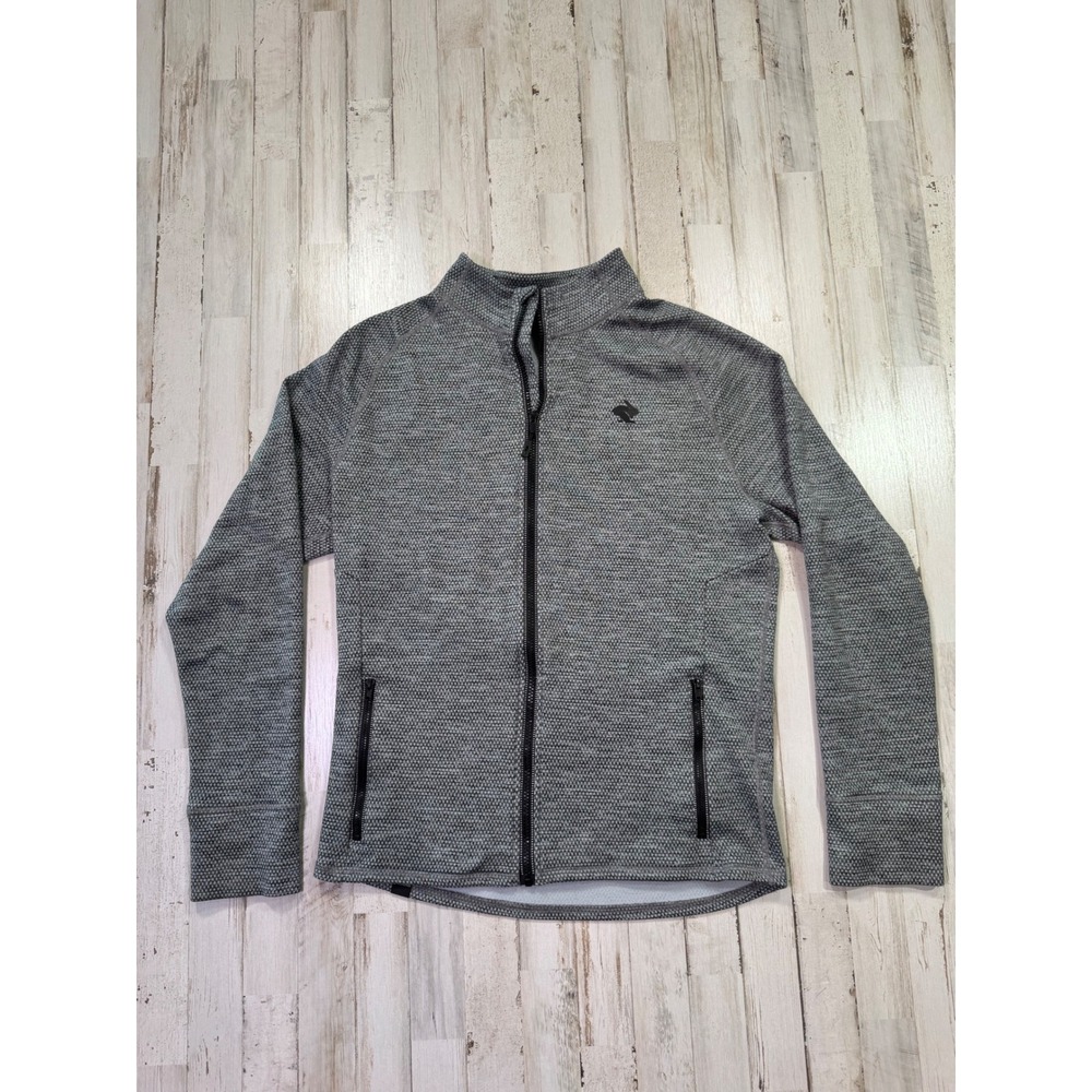 Rabbit Running Jacket Mens Size Medium Grey Full Zip Performance Fleece Athletic